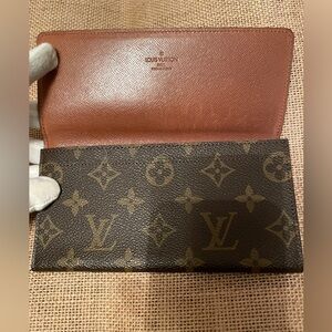 LV monogram flap wallet